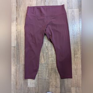 Lululemon Wunder Under High Rise Tight Leggings Size 18 Maroon